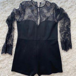 Revolve Black Lace Romper